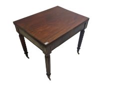 George III and later mahogany extending dining table