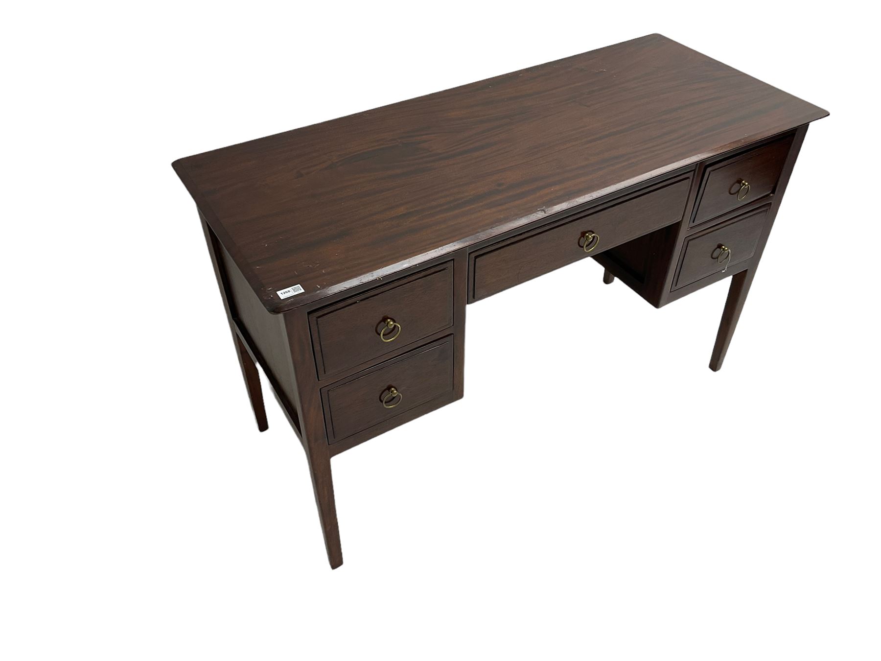 Hardwood kneehole dressing table or desk - Image 9 of 10