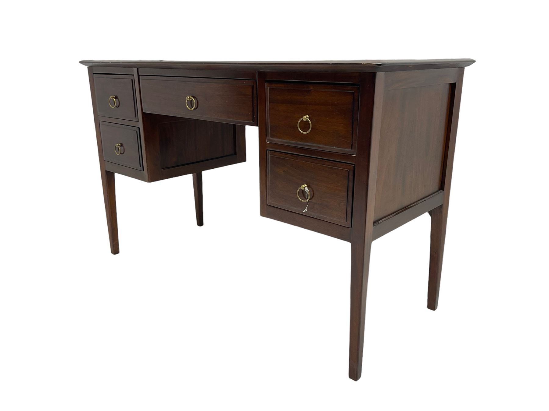 Hardwood kneehole dressing table or desk - Image 6 of 10