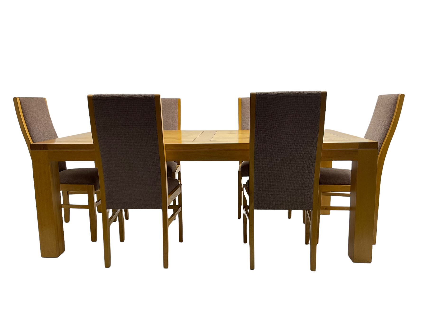 Large pippy oak rectangular dining table - Image 8 of 13