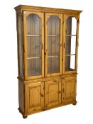 Pine display cabinet