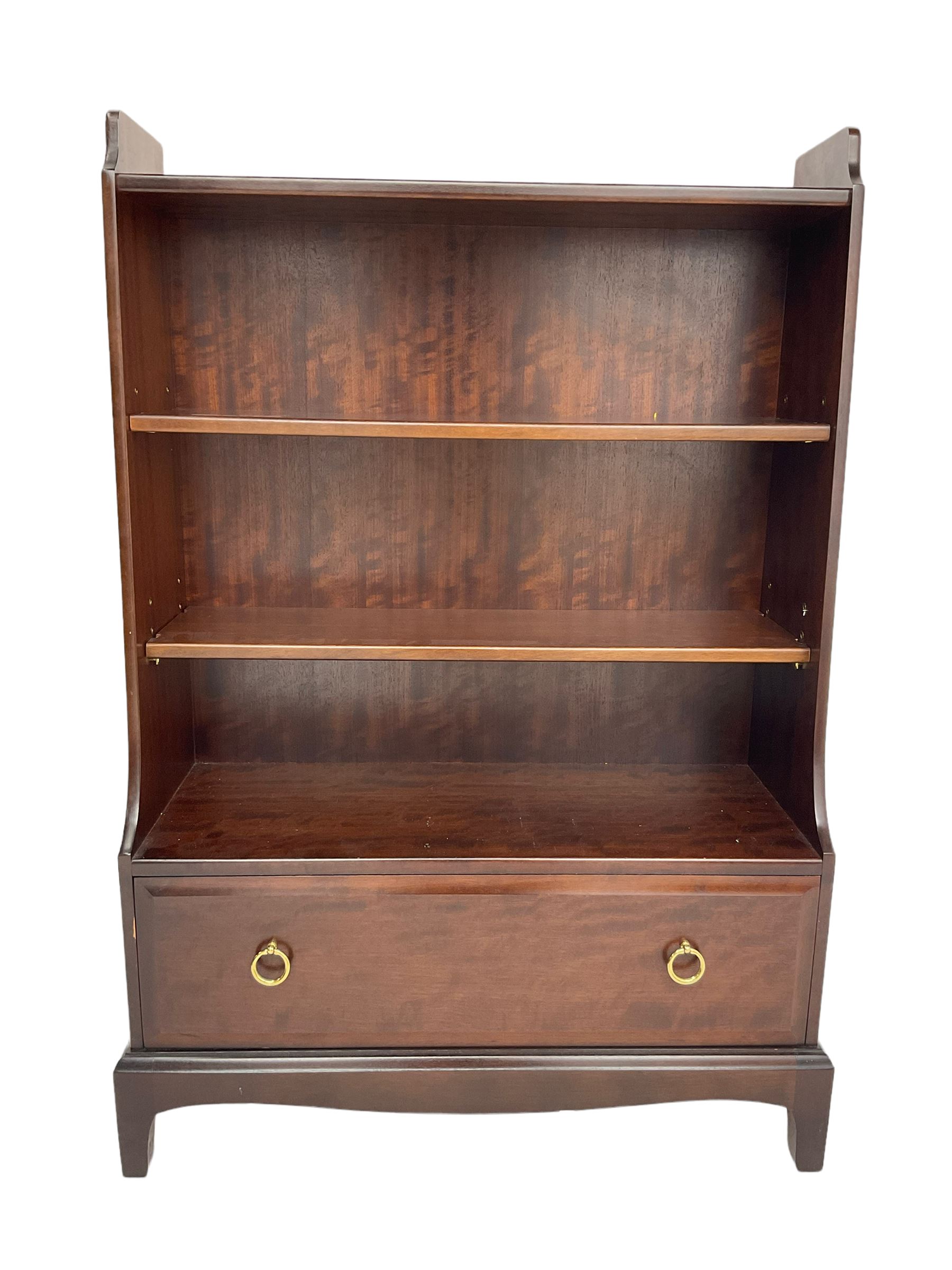 Stag Minstrel - mahogany open bookcase with drawer - Image 2 of 6