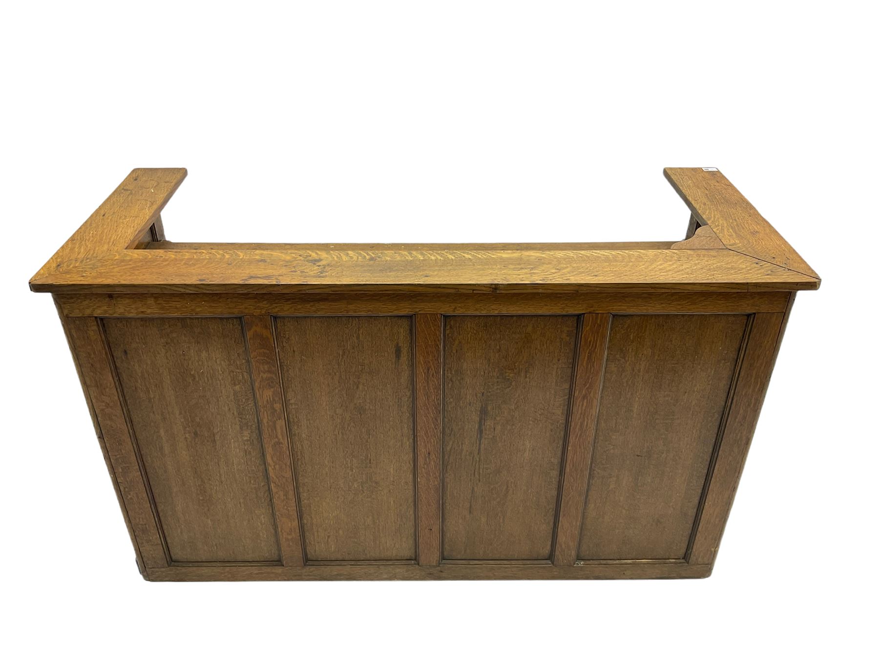 Early 20th century oak rostrum or clerks stand - Image 6 of 7