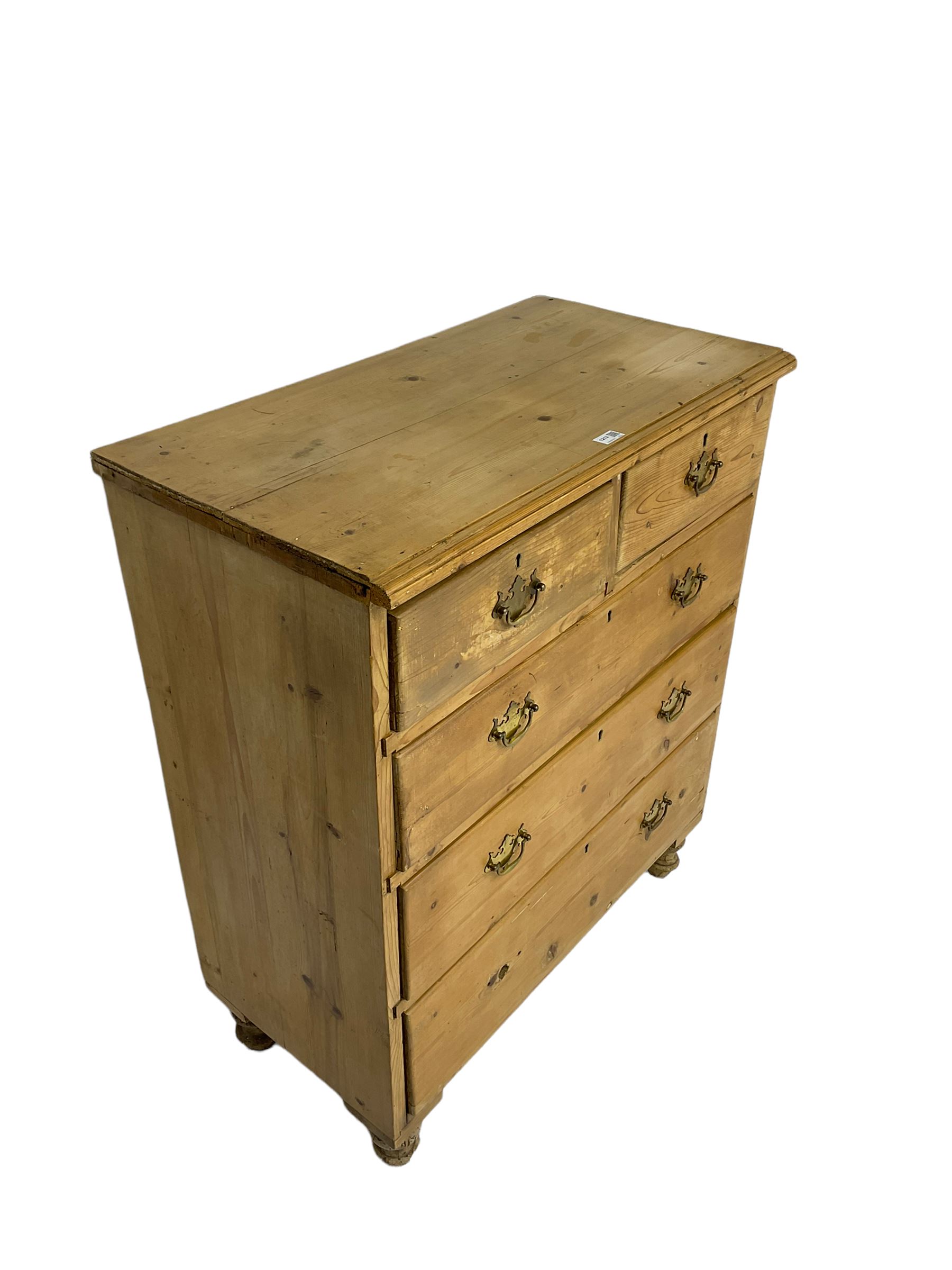 Victorian waxed pine chest - Image 5 of 7