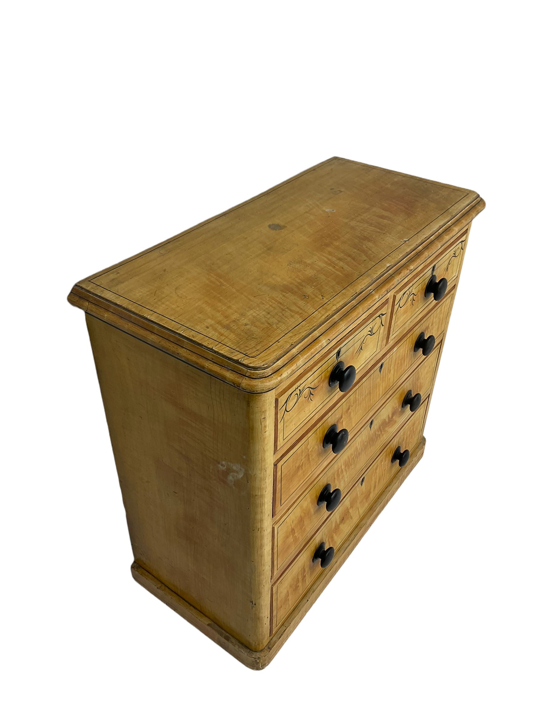 Victorian scumbled painted pine chest - Image 7 of 7