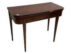 Early 19th century figured mahogany side or tea table