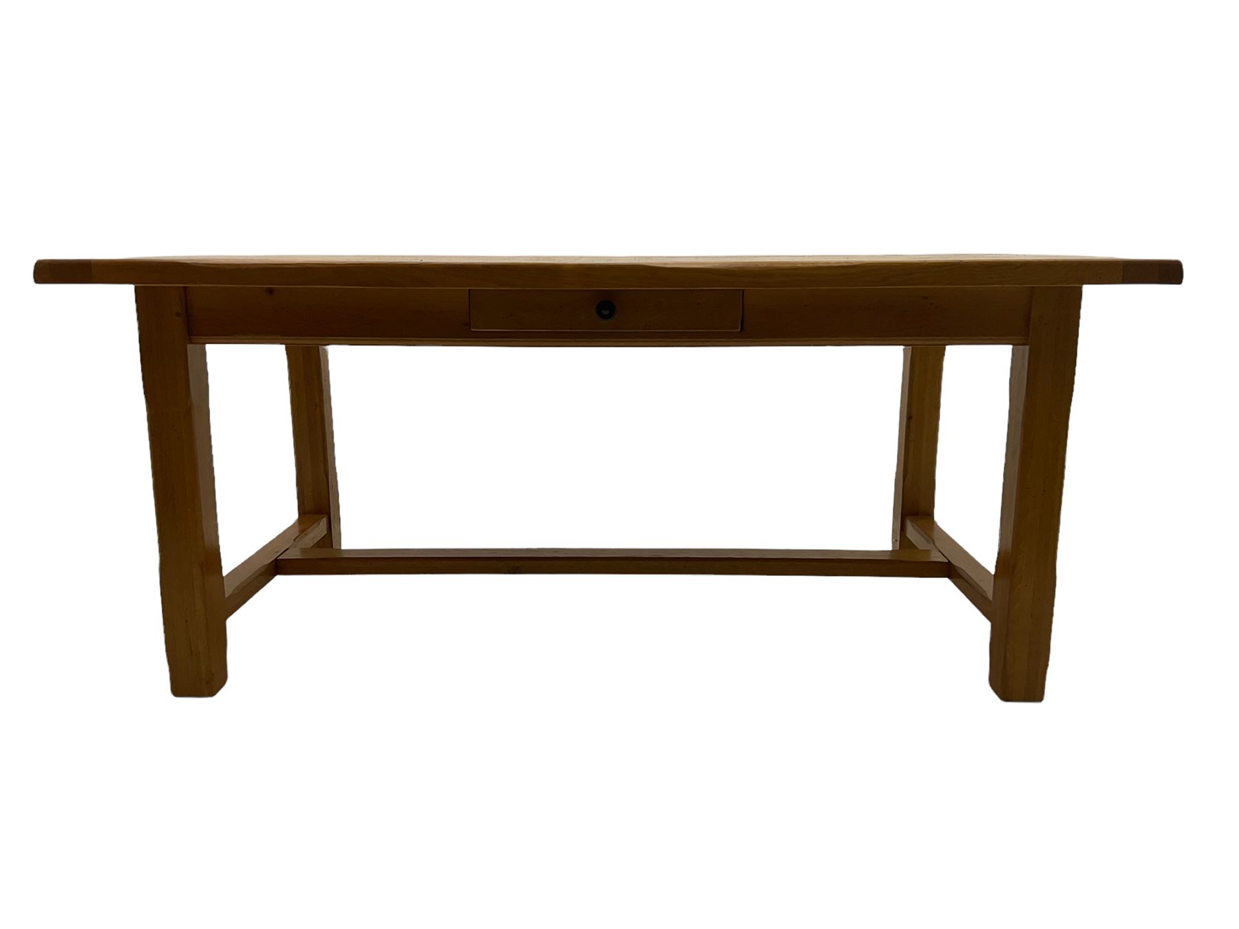 Light oak rectangular dining table with two additional leaves - Image 4 of 7