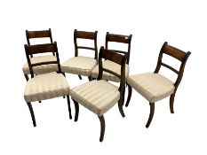 Regency period set six mahogany dining chairs