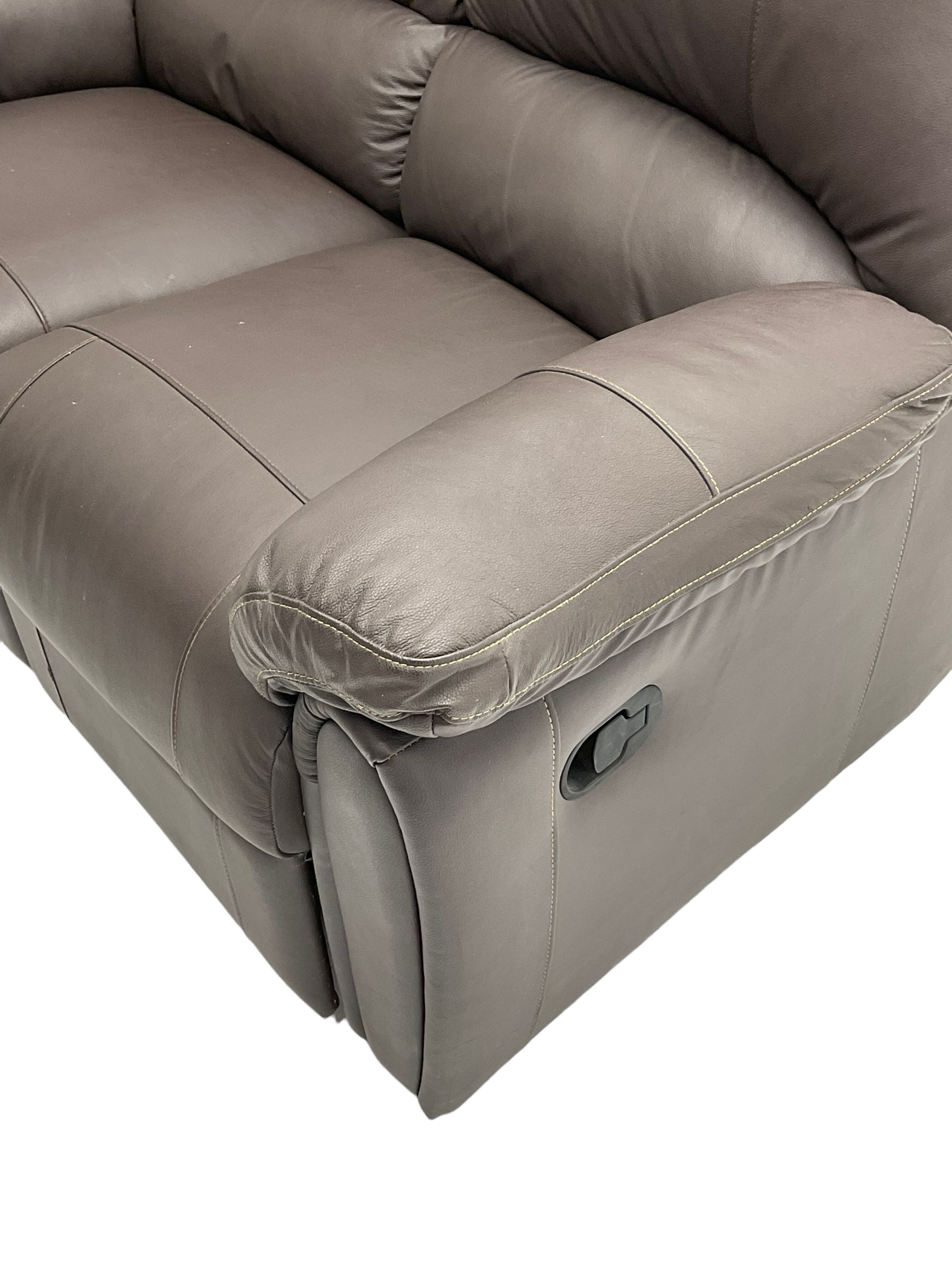 Three seat manual reclining sofa (W200cm) - Image 5 of 6