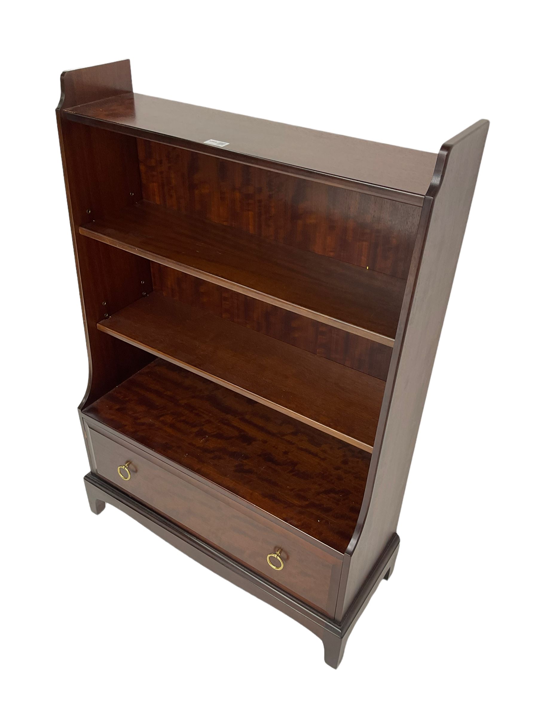 Stag Minstrel - mahogany open bookcase with drawer - Image 6 of 6
