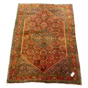 Persian Hamadan red ground rug