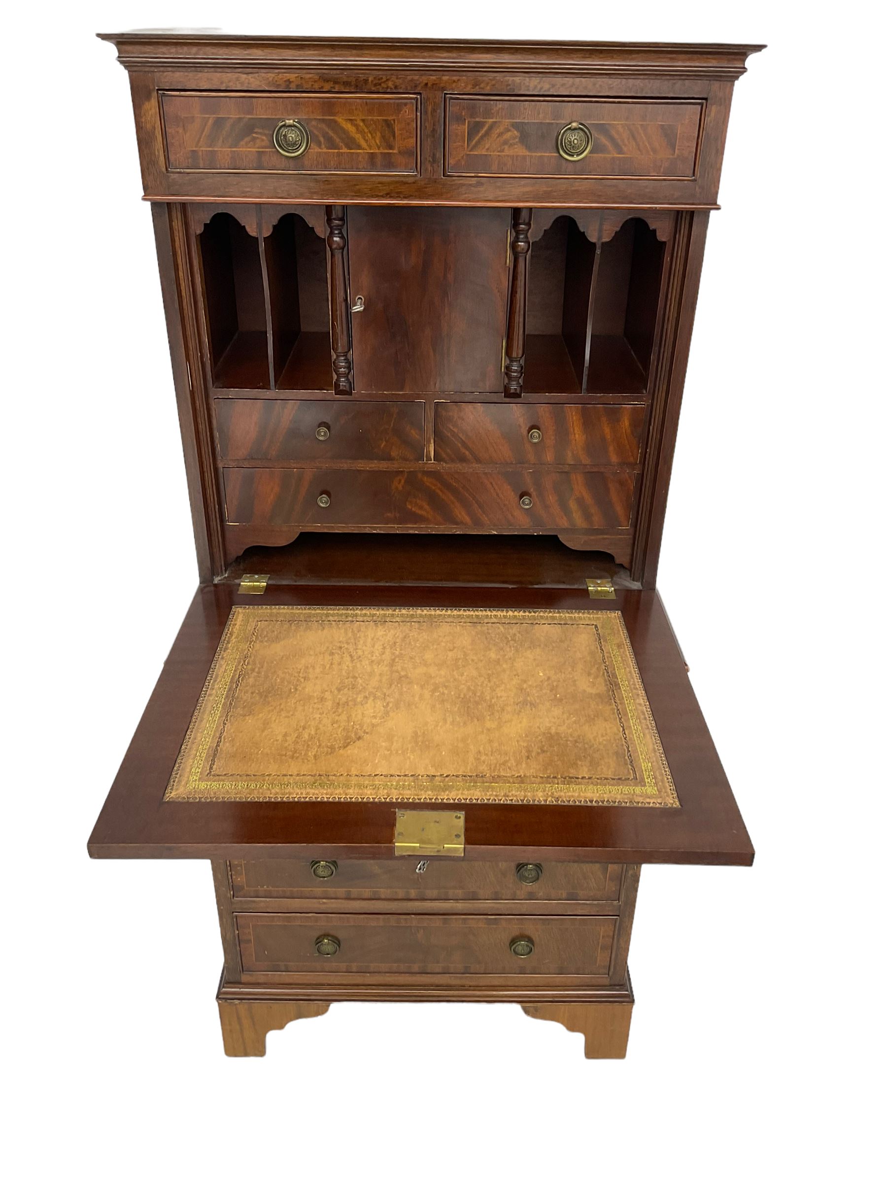 Shaw of London - mahogany secretaire chest - Image 7 of 8