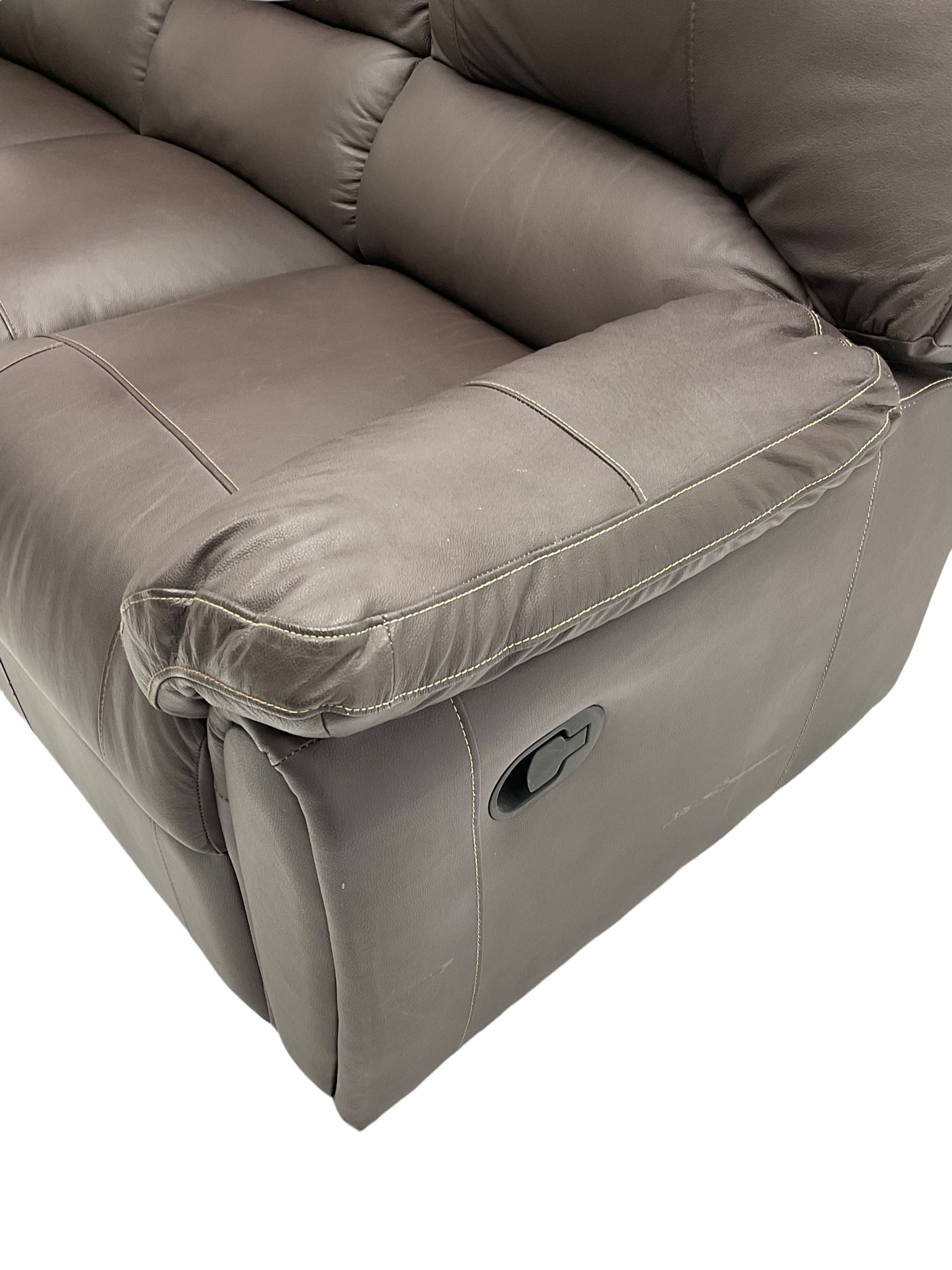 Three seat manual reclining sofa (W200cm) - Image 6 of 6