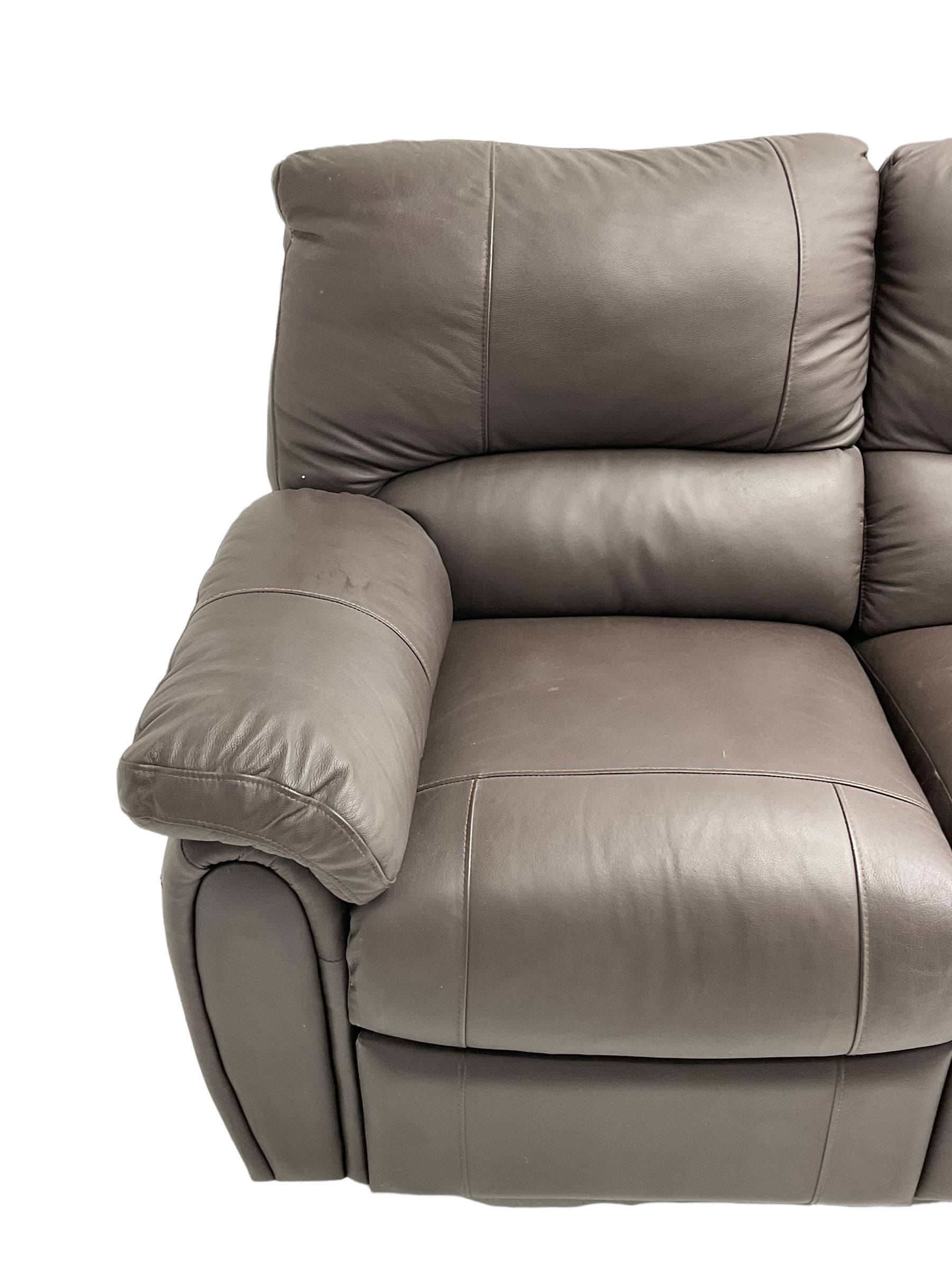 Three seat manual reclining sofa (W200cm) - Image 3 of 6