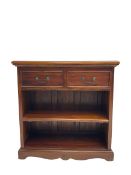 Hardwood open bookcase