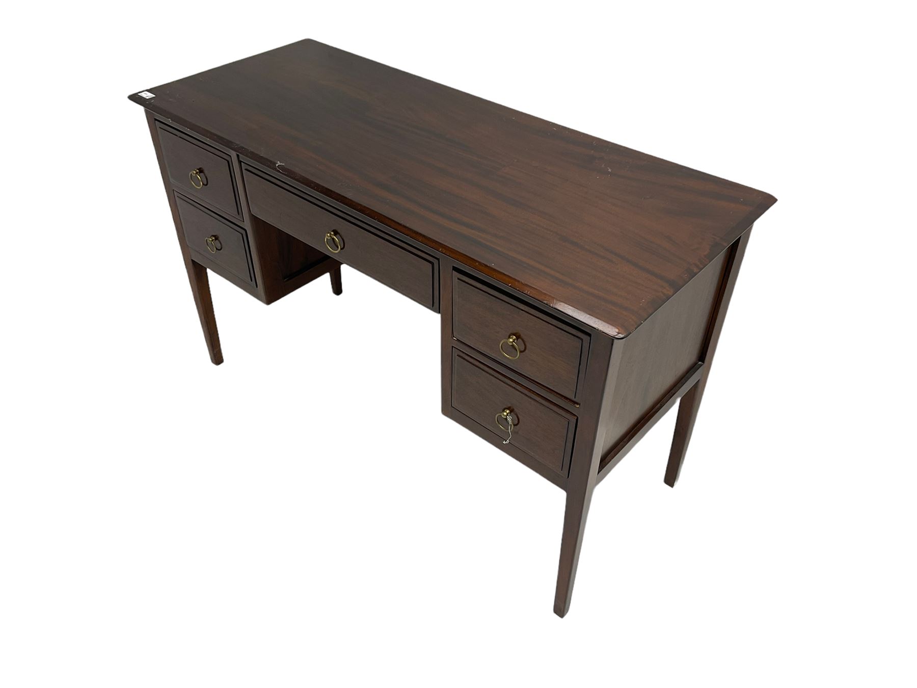Hardwood kneehole dressing table or desk - Image 8 of 10