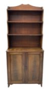 19th century mahogany bookcase on cupboard