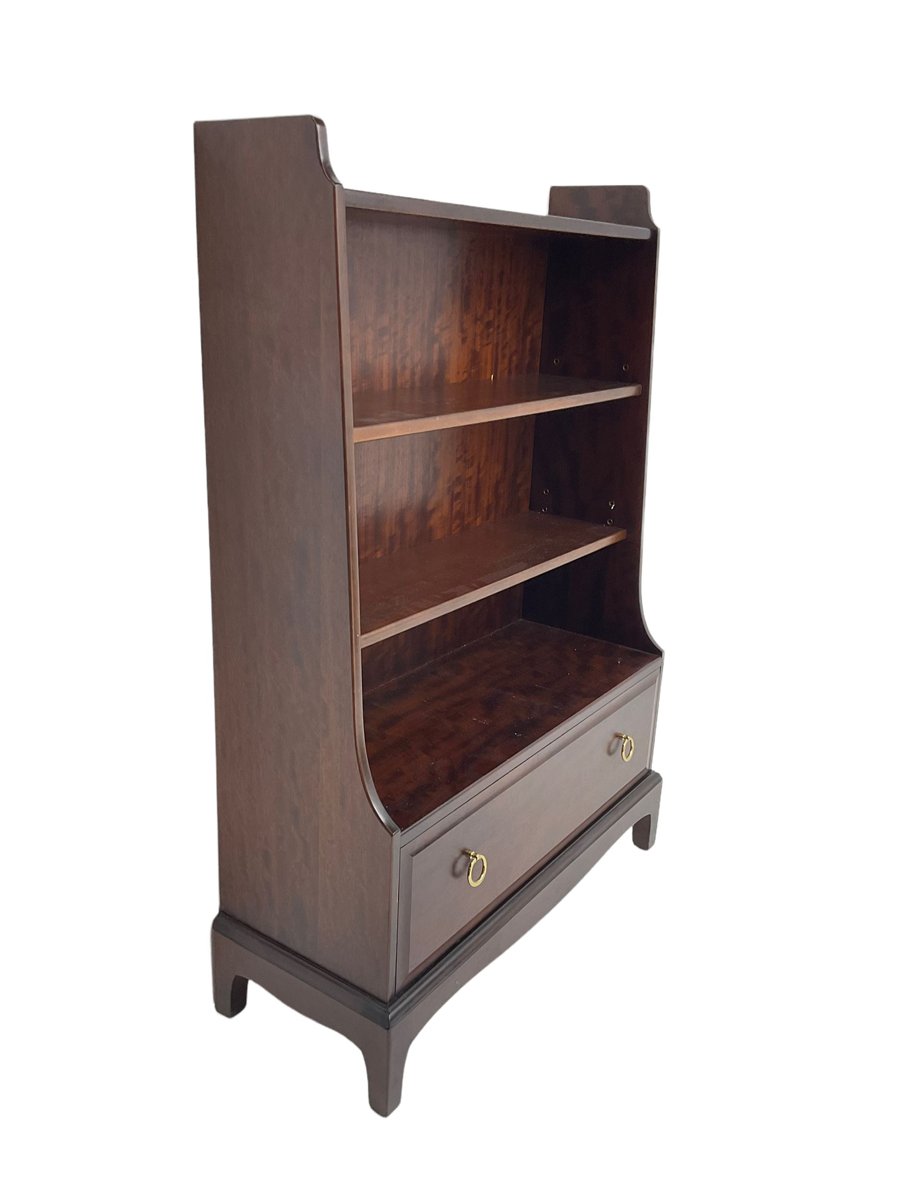 Stag Minstrel - mahogany open bookcase with drawer - Image 3 of 6