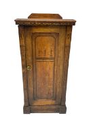 Late Victorian Aesthetic Movement walnut bedside cabinet