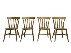 Four beech farmhouse chairs