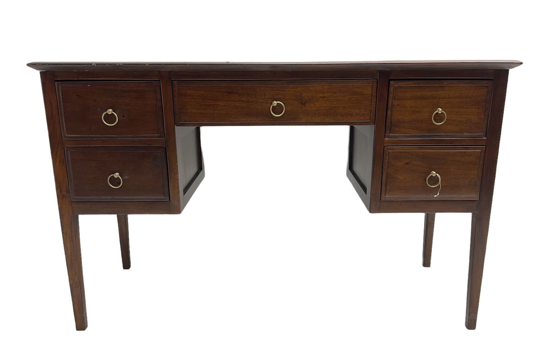 Hardwood kneehole dressing table or desk - Image 4 of 10