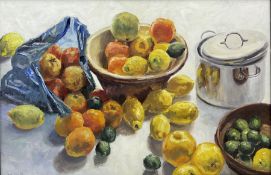 Neil Tyler (British 1945-): 'Citrus' - Still Life of Fruit