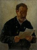 Alfred Stevens (Belgian/British 1823-1906): Reading a Letter probably a Self Portrait