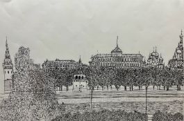 Stephen Wiltshire (British 1974-): 'View from the British Embassy' Moscow