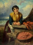 Edward Charles Barnes (British 1830-1882): The Shrimp Seller