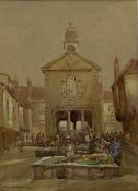 Frank Rousse (British fl.1897-1917): Market Place Whitby