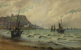 John Francis Branegan (British 1843-1909): South Bay Scarborough with Fishing Boats on the Foreshore