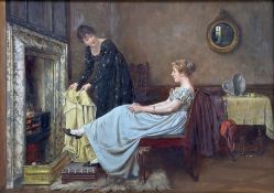 George Goodwin Kilburne (British 1839-1924): Warming the Lady's Coat
