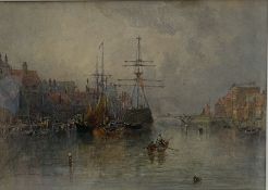 George Weatherill (British 1810-1890): Shipping in the Lower Harbour Whitby