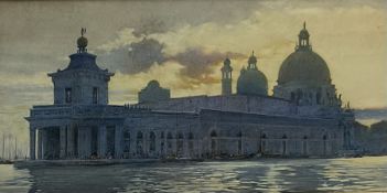 English School (19th/20th century): Basilica di Santa Maria della Salute at Sunset