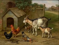 Edgar Hunt (British 1876-1953): Farmyard Companions