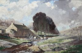 Gordon Clifford Barlow (British 1913-2005): New House Farm 'Deepdale'