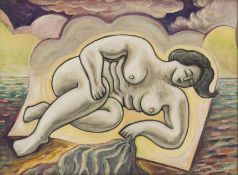 Graham Kingsley Brown (British 1932-2011): 'The End of Summer' - Reclining Nude