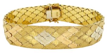18ct gold articulated fancy link bracelet by Bucherer