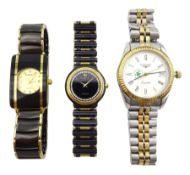Rado ladies ceramic and gold-plated quartz wristwatch