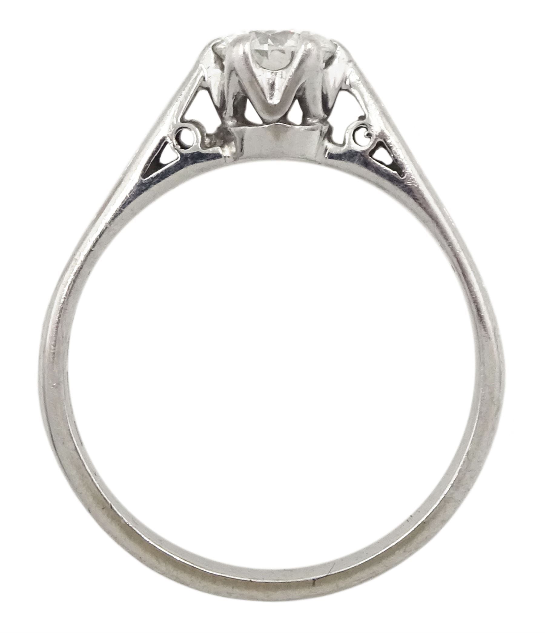 18ct white gold single stone round brilliant cut diamond ring - Image 4 of 4