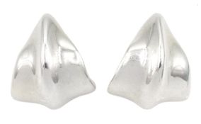 Pair of silver Tiffany & Co 'Nature Leaf' stud earrings