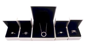 Pandora jewellery including 'Circle of Sparkle' necklace
