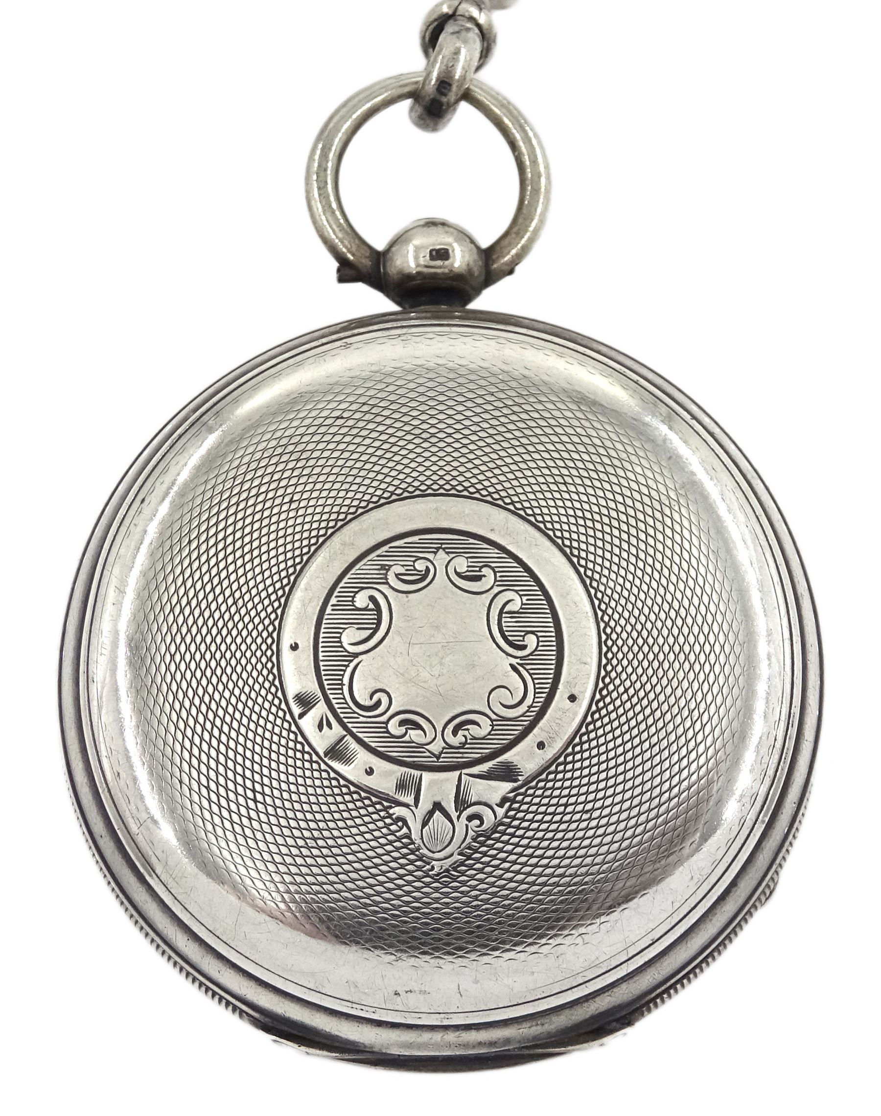 Victorian silver open face fusee lever pocket watch by Adam Burdess - Image 3 of 5