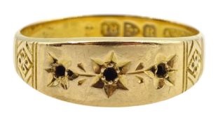 Victorian 18ct gold gypsy set ring by A W Crosbee & Co