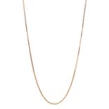 9ct gold box link necklace