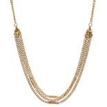 Early-mid 20th century 9ct gold Albertina style necklace