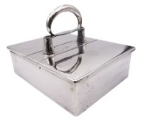 Edwardian silver mounted table cigar box