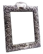 Edwardian silver mounted dressing table top mirror