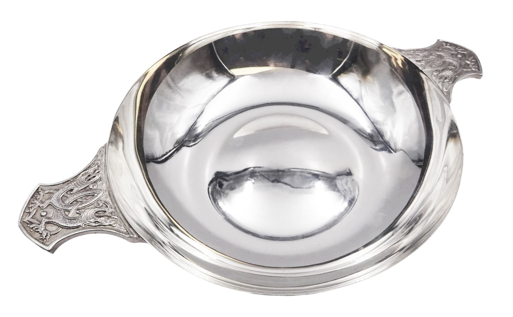 Large modern silver Quaich