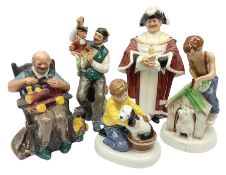 Five Royal Doulton figures comprising The Puppetmaker HN2253